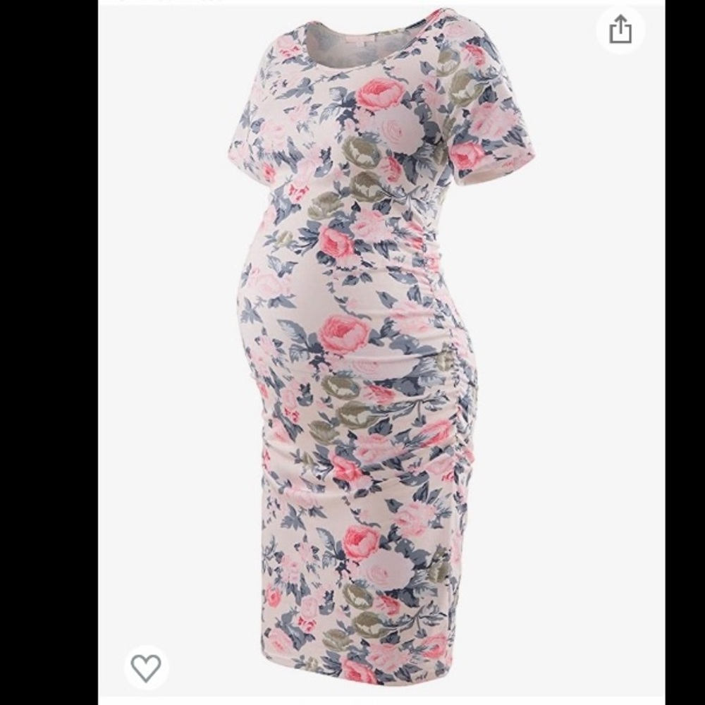 Floral fitted Maternity Dress